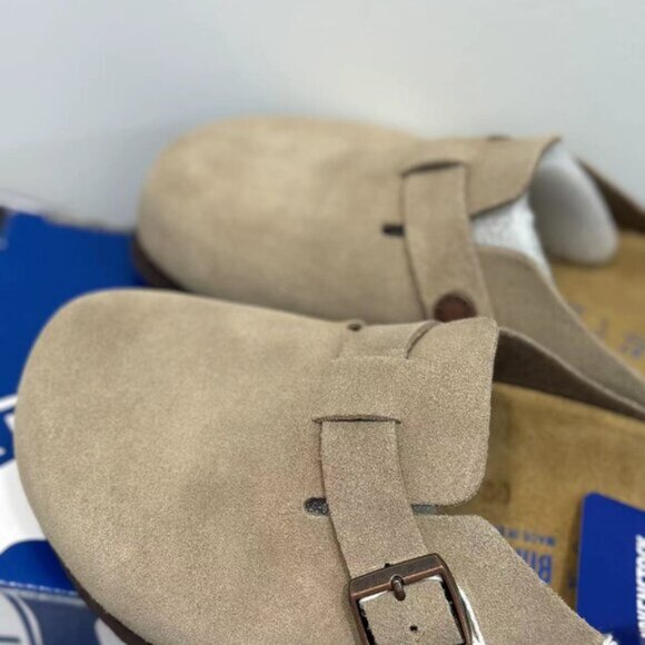 Birkenstock Boston taupe suede mule clogs - Picture 4 of 4